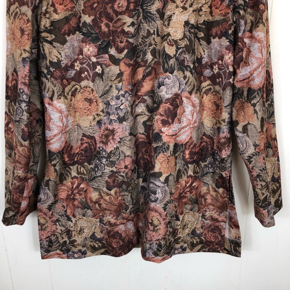 Vintage Floral Print Button Down Top Sz M - Picture 10 of 10
